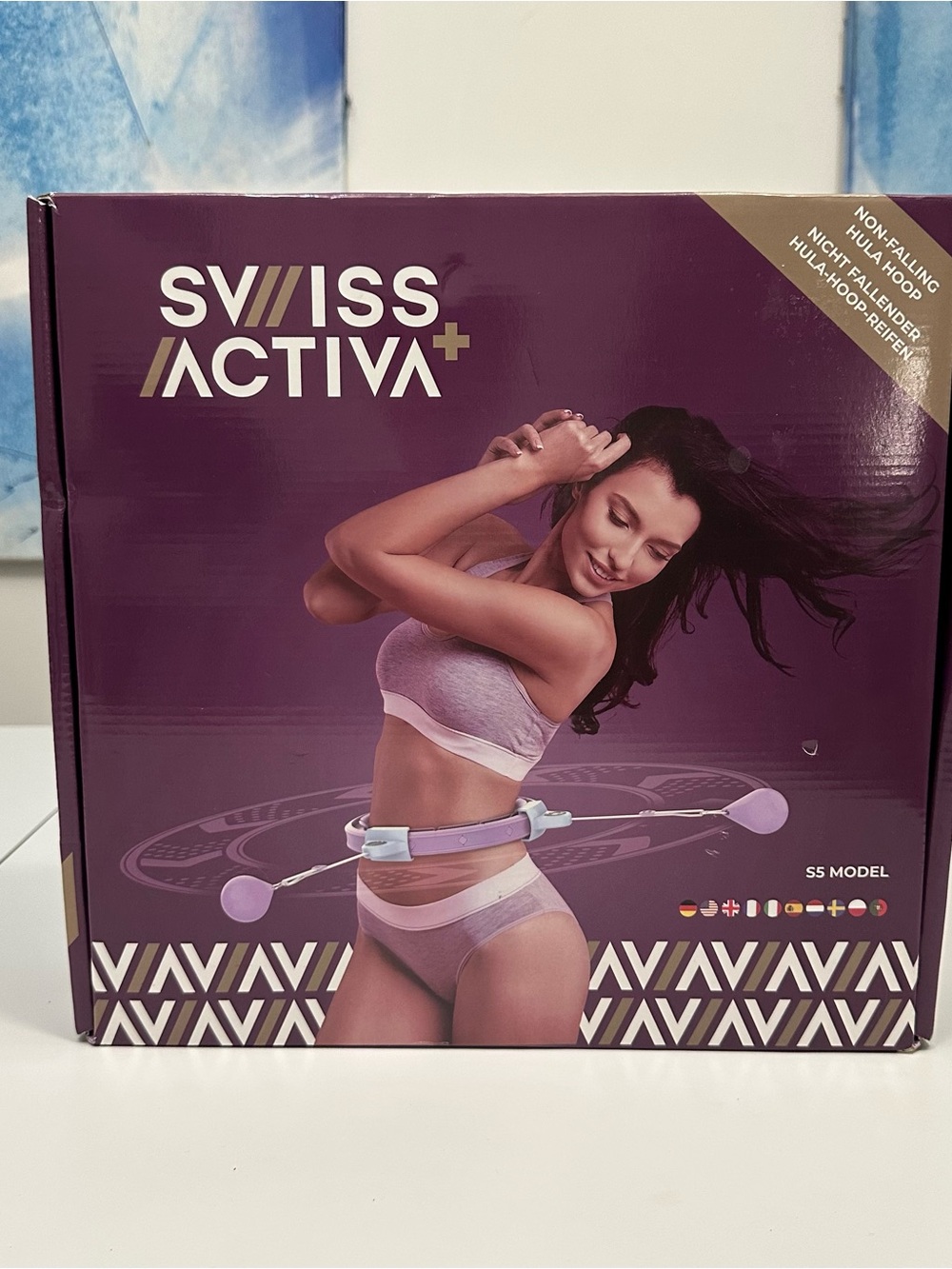 Swiss Activa Non-Falling Hula Hoop Purple with Electronic Counter & Massage
